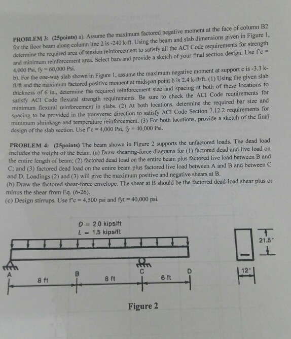 Solved PROBLEM 1: (25points) Design three rectangular beam | Chegg.com