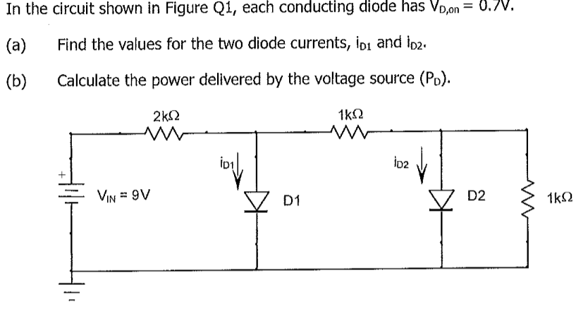 Solved In the circuit shown in Figure Ql, each conducting | Chegg.com