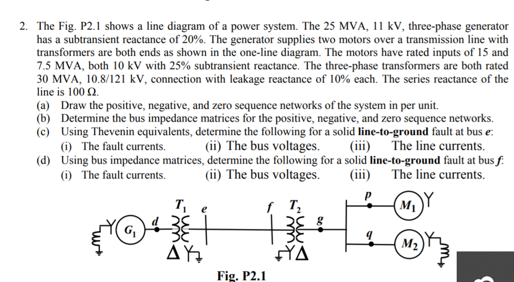 solved-2-the-fig-p2-1-shows-a-line-diagram-of-a-power-chegg