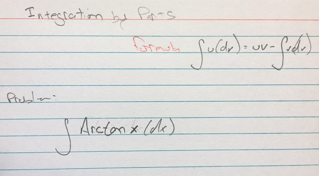 integral of uv dx formula