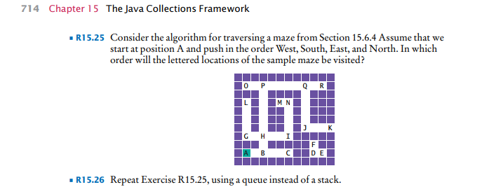 Solved Consider the algorithm for traversing a maze from | Chegg.com