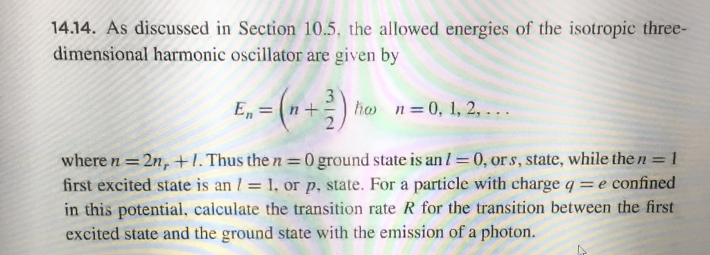 Solved As discussed in Section 10.5, the allowed energies of | Chegg.com
