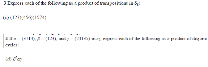 Solved 3 Express each of the following as a product of | Chegg.com