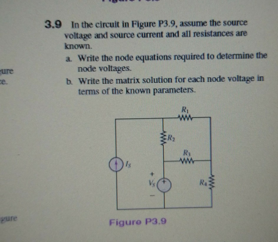 Solved In The Circuit In Figure P3.9, Assume The Source | Chegg.com