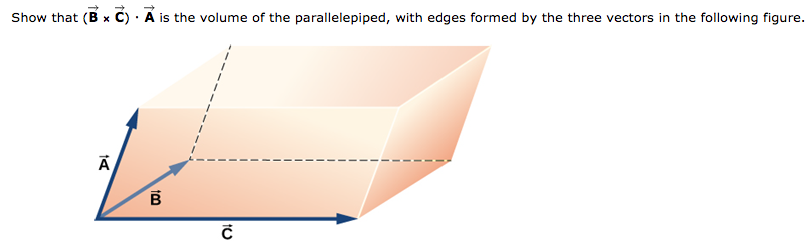Solved Show that (B × C) . A is the volume of the | Chegg.com