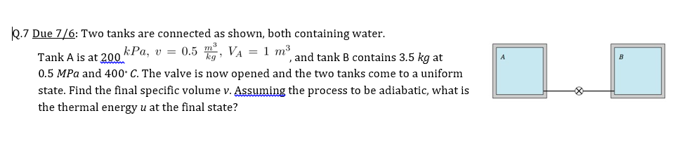 Solved Two Tanks Are Connected As Shown, Both Containing | Chegg.com