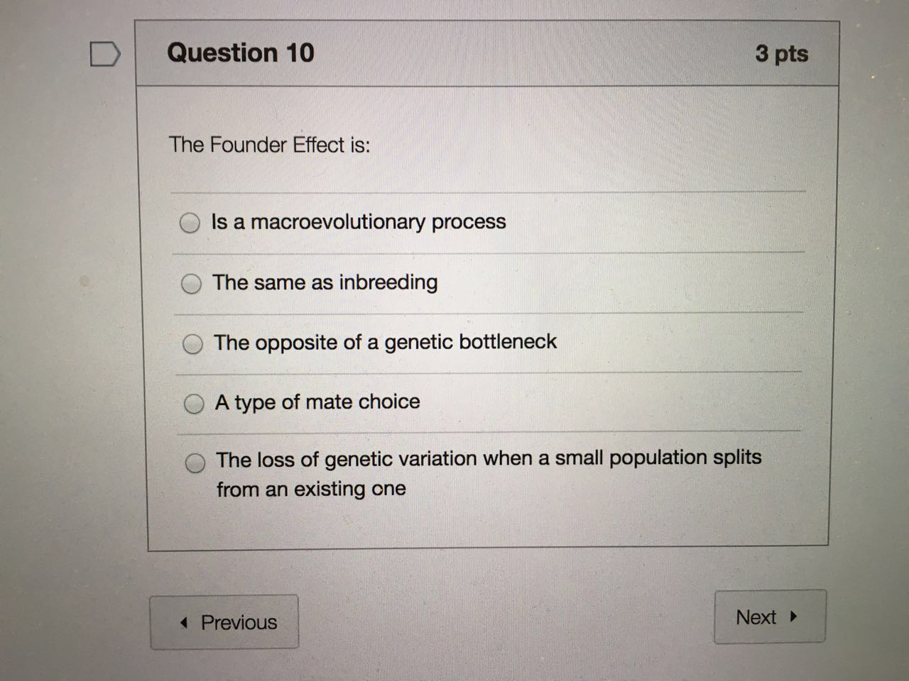 Solved The Founder Effect is Is a macroevolutionary