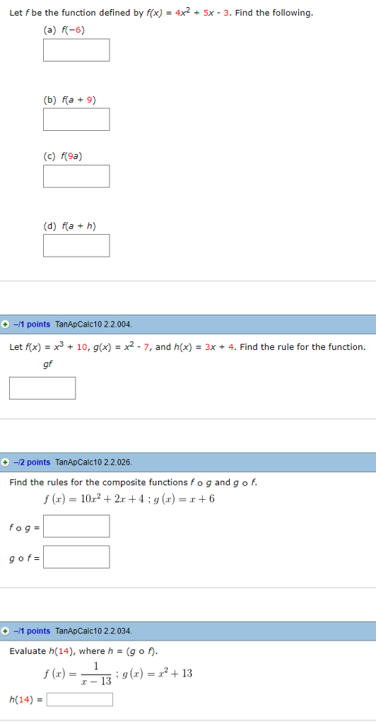 Solved Let f be the function defined by f(x) = 4x2 + 5x-3. | Chegg.com ...