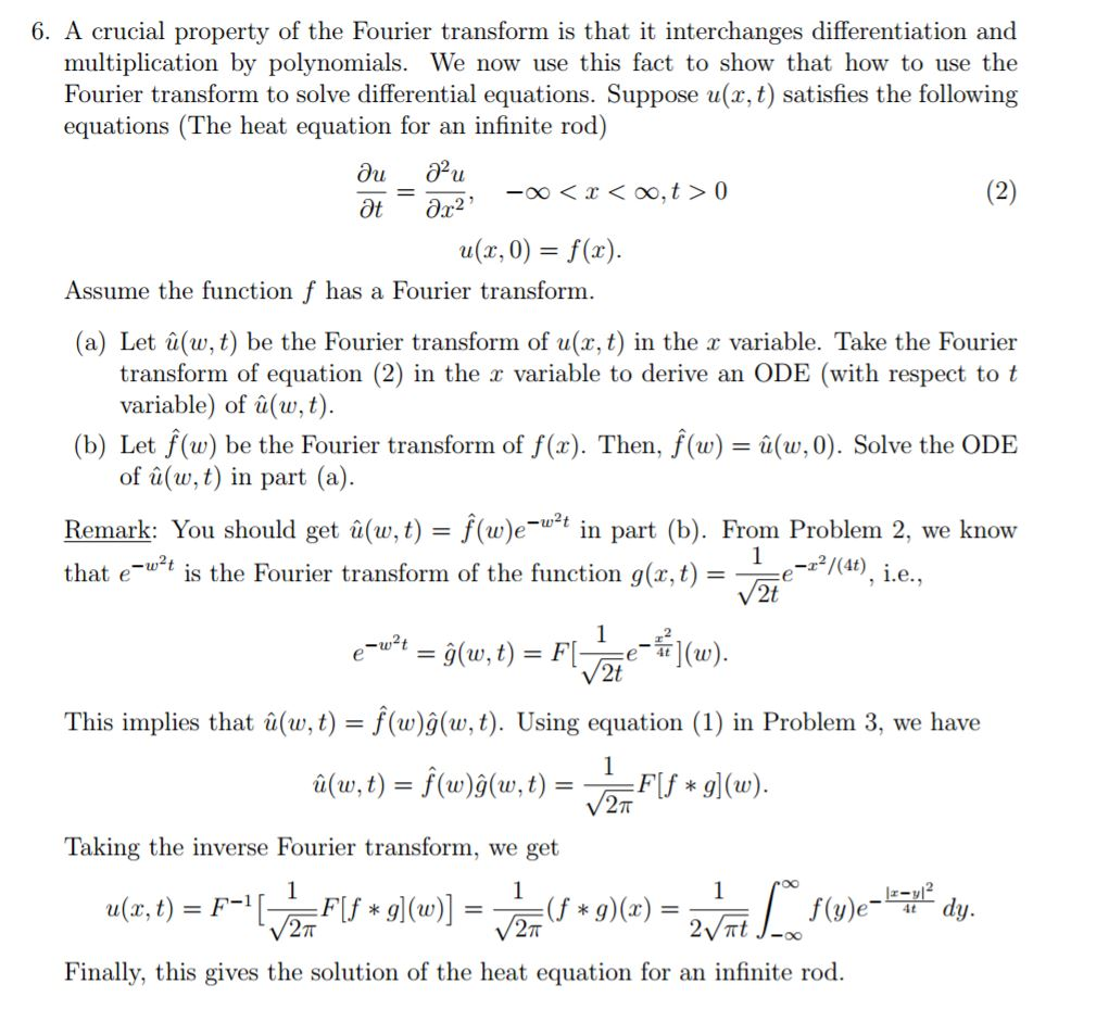 Solved A crucial property of the Fourier transform is that | Chegg.com