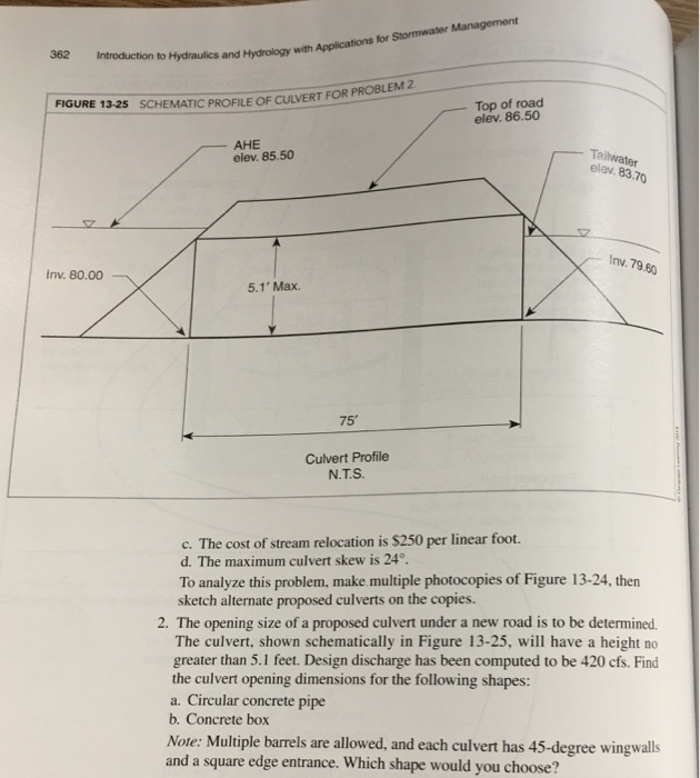Solved 362 Introduction to Hydraulics and Hydrology with