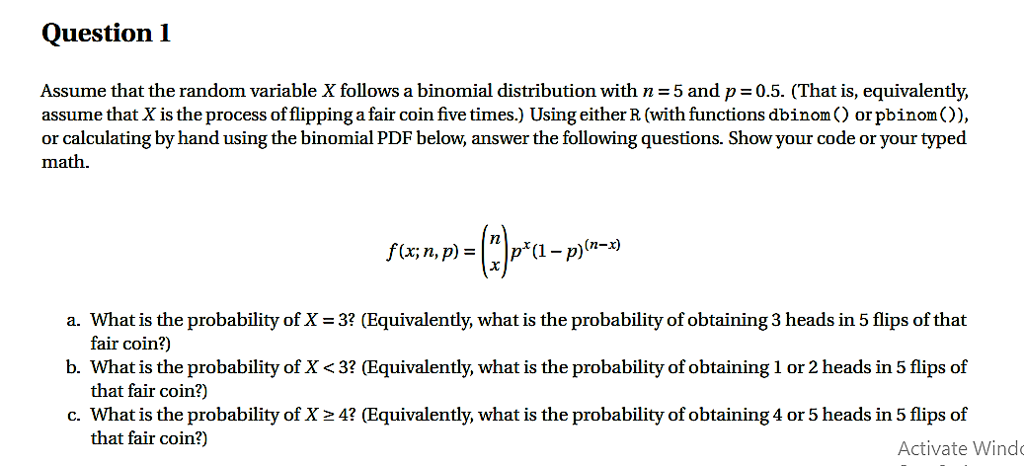 Solved Assume that the random variable X follows a binomial | Chegg.com