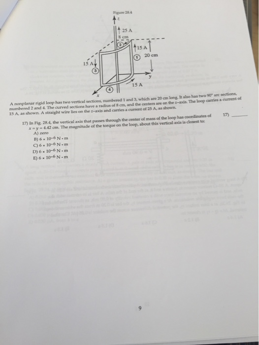 Solved A Nonplanar Rigid Loop Has Two Vertical Sections, 