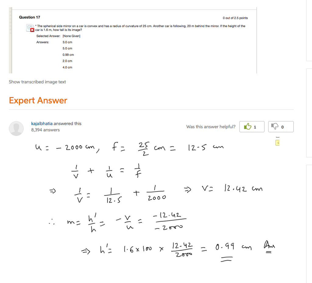 Solved hi can you please explain the step after v= 12.42 cm | Chegg.com