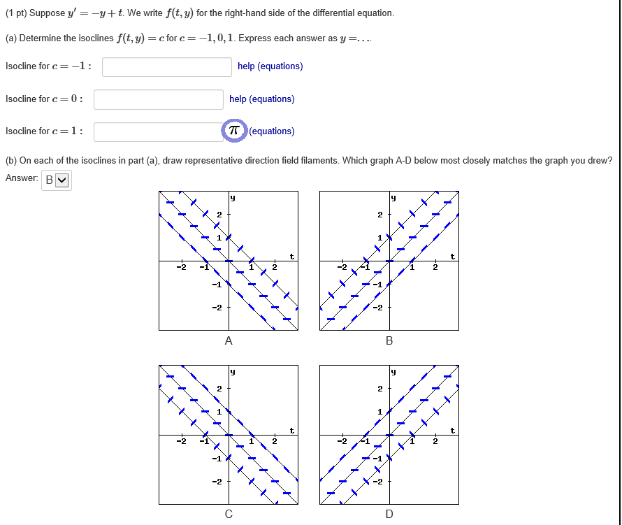 Solved Suppose y' = -y + t. We write f(t,y) for the | Chegg.com
