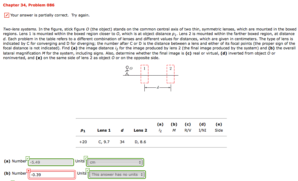 Solved Chapter 34, Problem 086 Your Answer Is Partially 