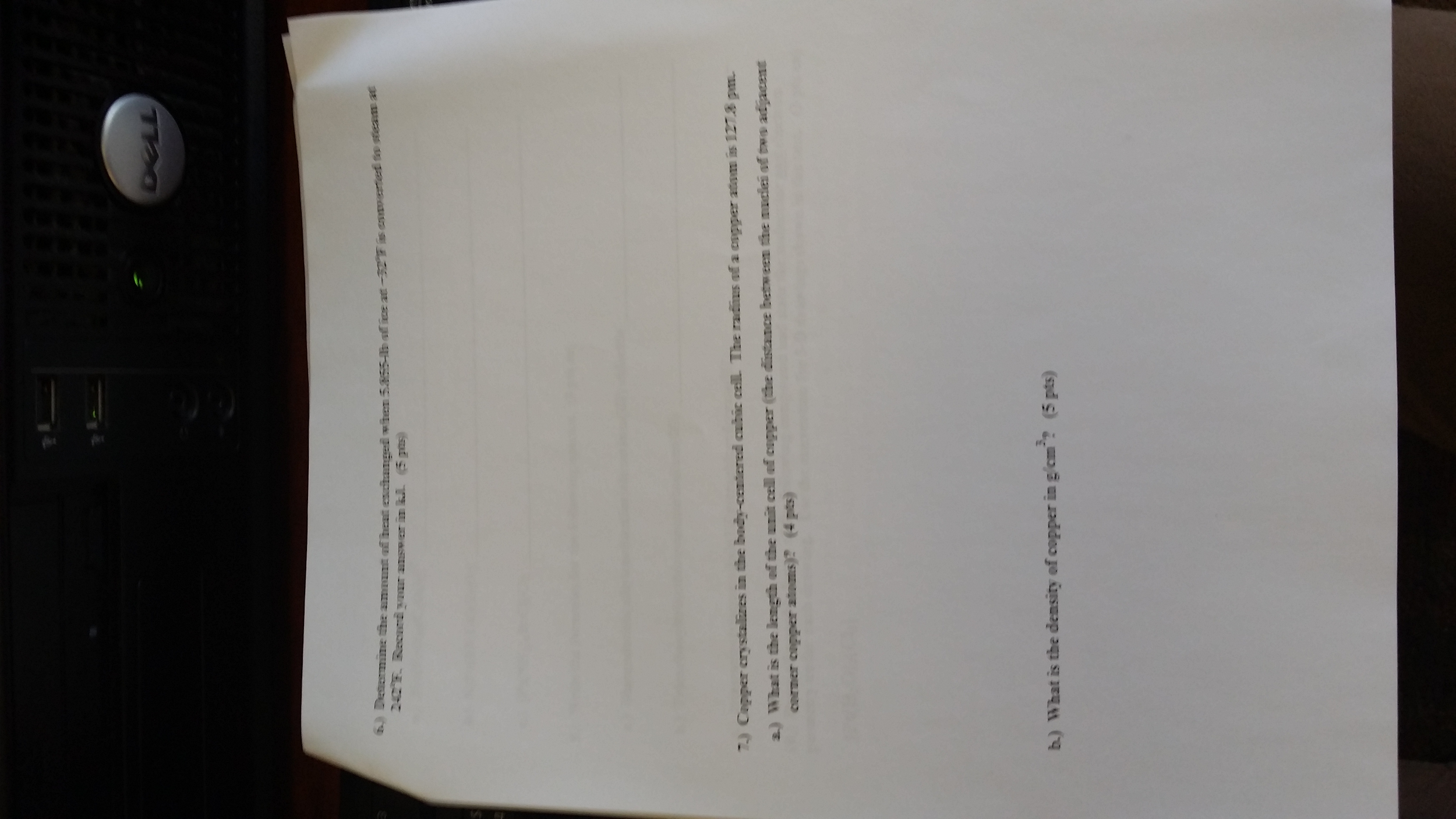 Solved What is the density of copper in g/cm3?