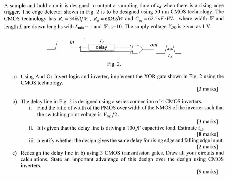 A sample and hold circuit is designed to output a | Chegg.com