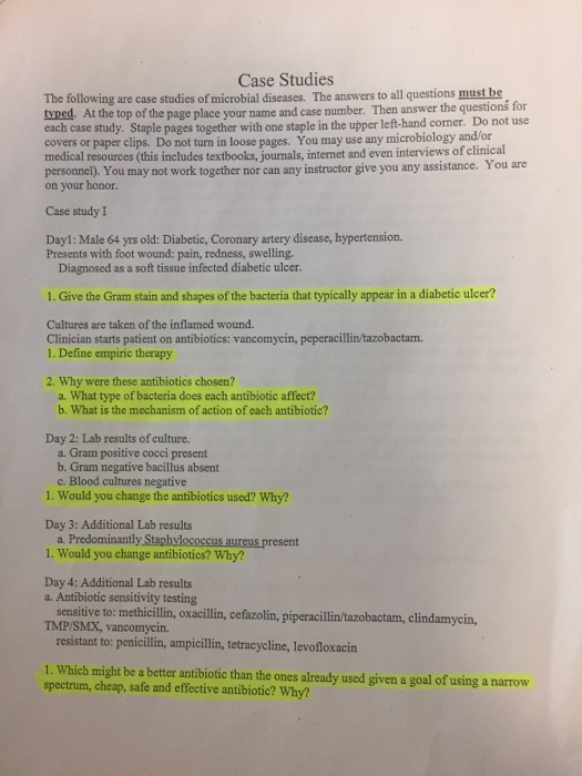 microbiology case study examples with answers