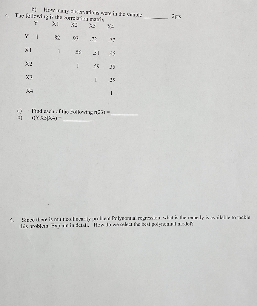 Solved How Many Observations Were In The Sample _______ The | Chegg.com