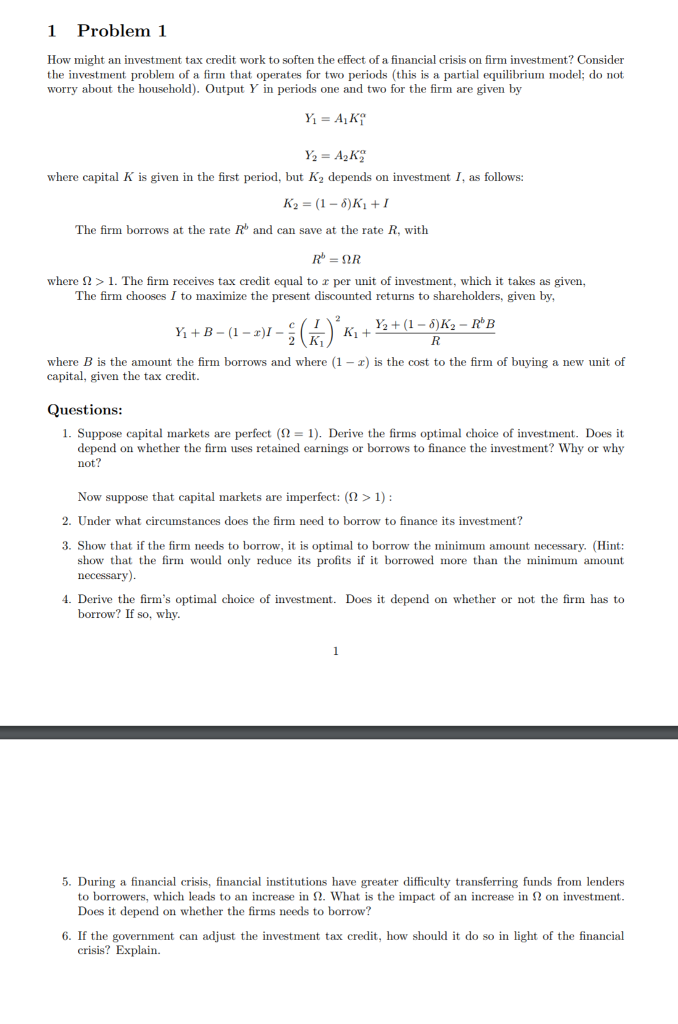 1-problem-1-how-might-an-investment-tax-credit-work-chegg