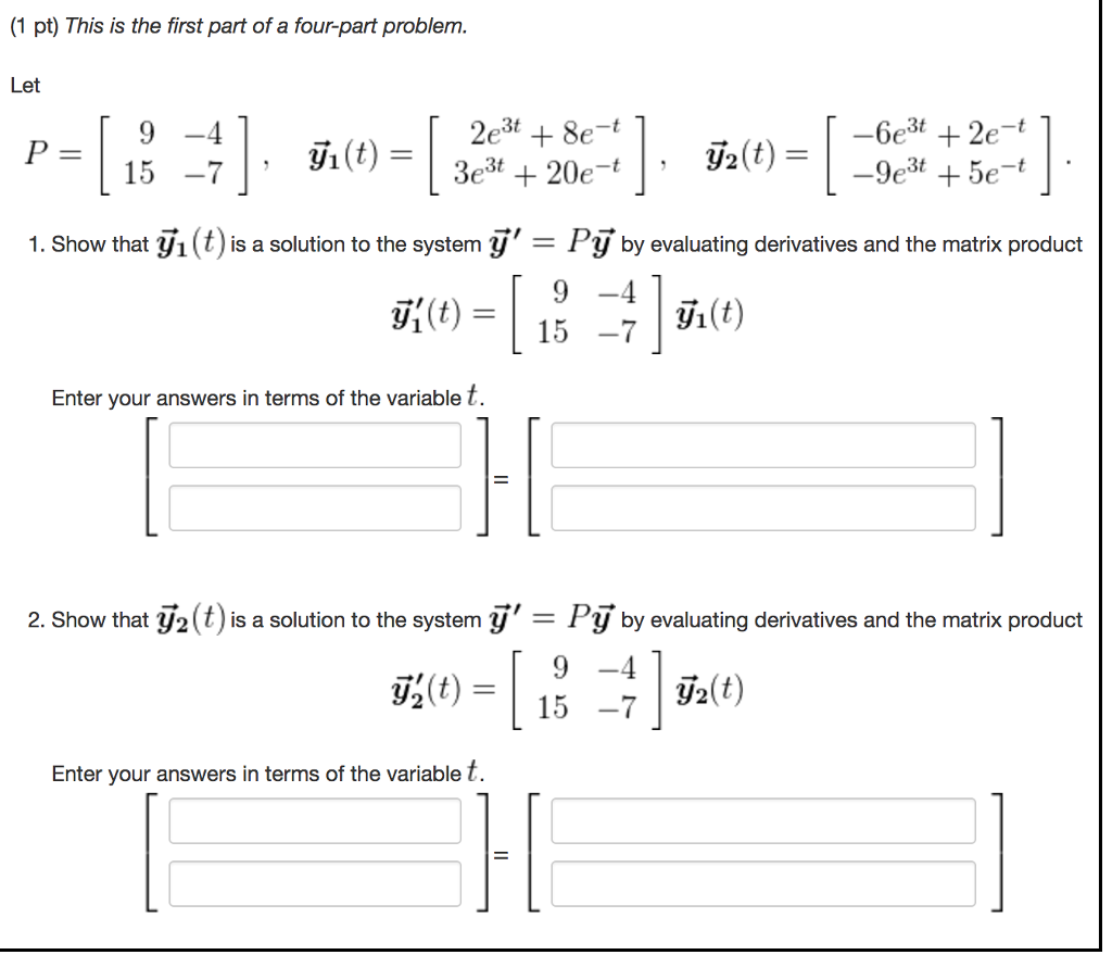 Solved This is the first part of a four-part problem. Let | Chegg.com