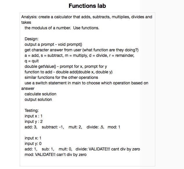 Solved Analysis: create a calculator that adds, subtracts, | Chegg.com
