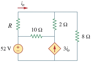 Solved In the circuit given below, R = 14 Ω. Find the | Chegg.com
