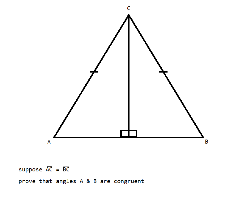 Solved Suppose AC BC Prove That Angles A & B Are Congruent | Chegg.com