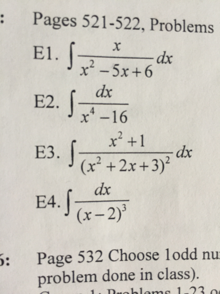 integral dx x 2 5x 6