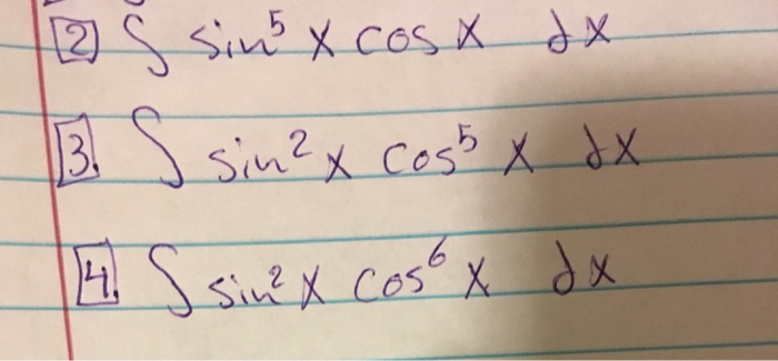 integration of dx 4 sin 2 x 5 cos 2 x