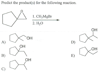 Predict the product(s) for the following reaction.