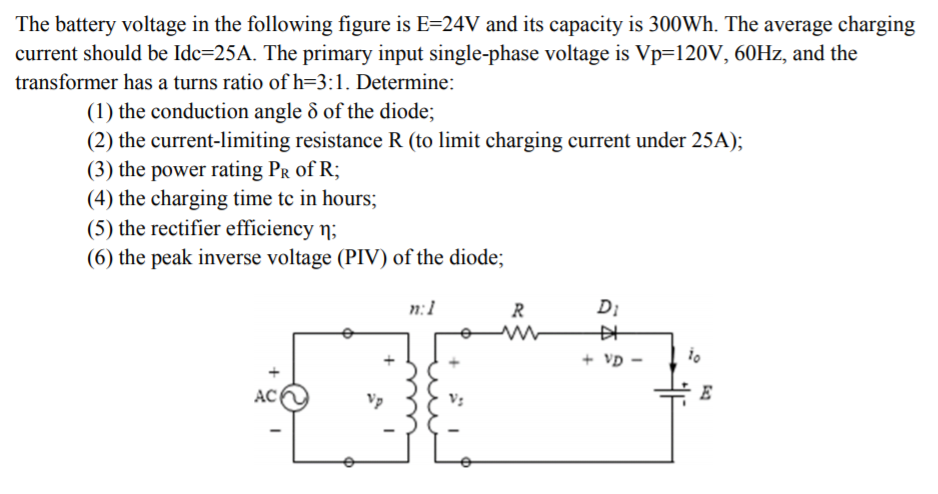 Solved The battery voltage in the following figure is E-24V | Chegg.com