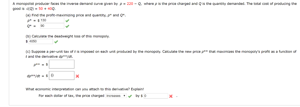 Solved A monopolist producer faces the inverse demand curve | Chegg.com