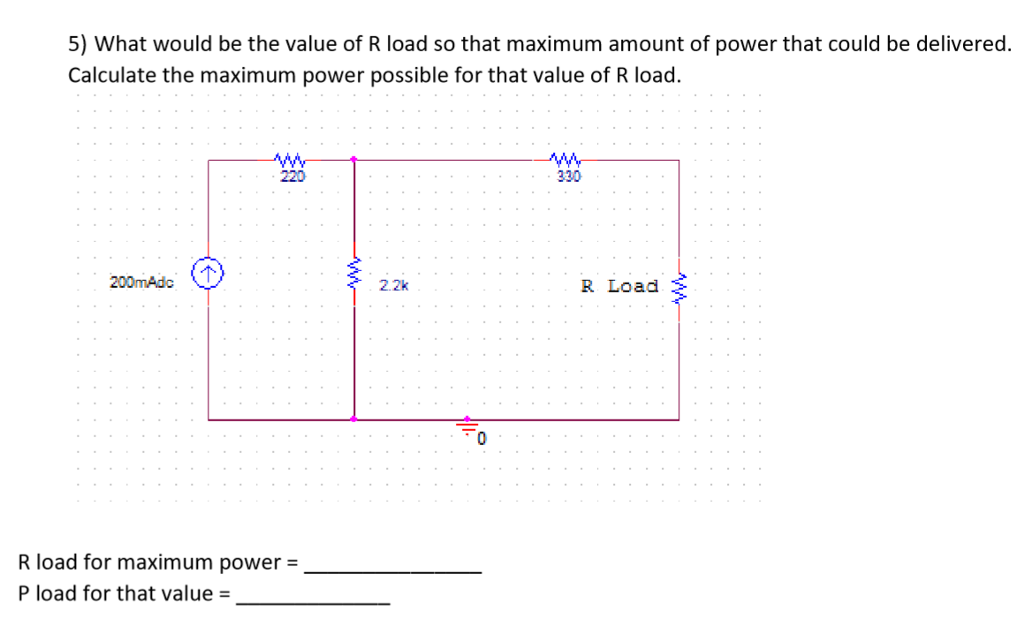What Is Rload Solved 5) What would be the value of R load so that maximum | Chegg.com