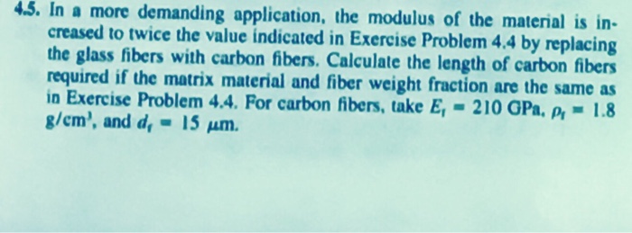 In a more demanding application, the modulus of the | Chegg.com