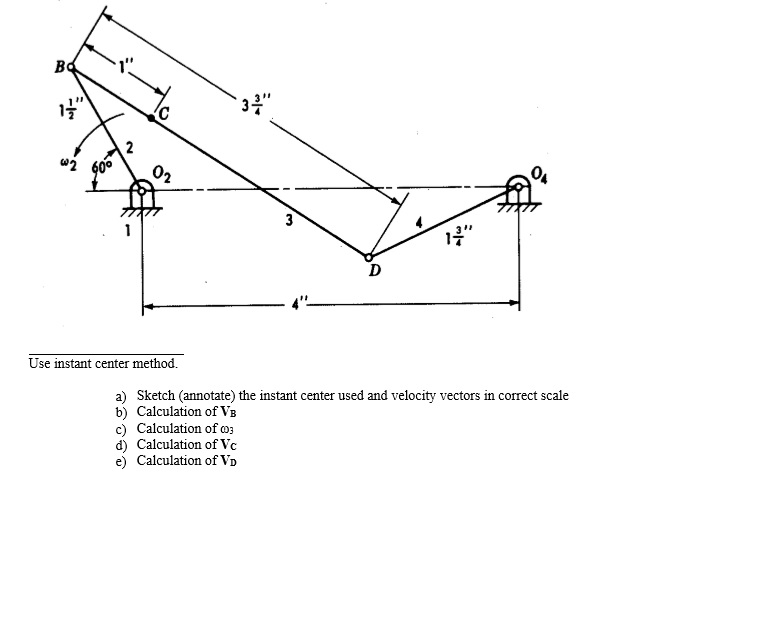 Solved Use instant center method a) Sketch (annotate) the | Chegg.com