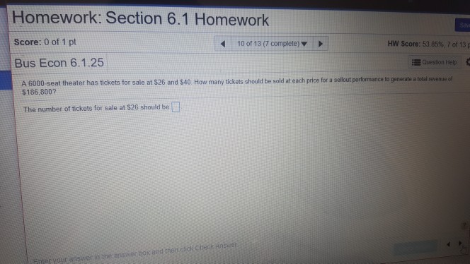 Solved Homework: Section 6.1 Homework Score: 0 Of 1 Pt Bus | Chegg.com