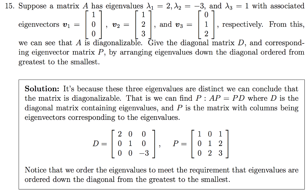 Solved 15 Suppose A Matrix A Has Eigenvalues 2x2 3 9360