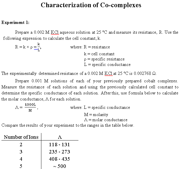 solved-characterization-of-co-complexes-experiment-1-prepare-chegg