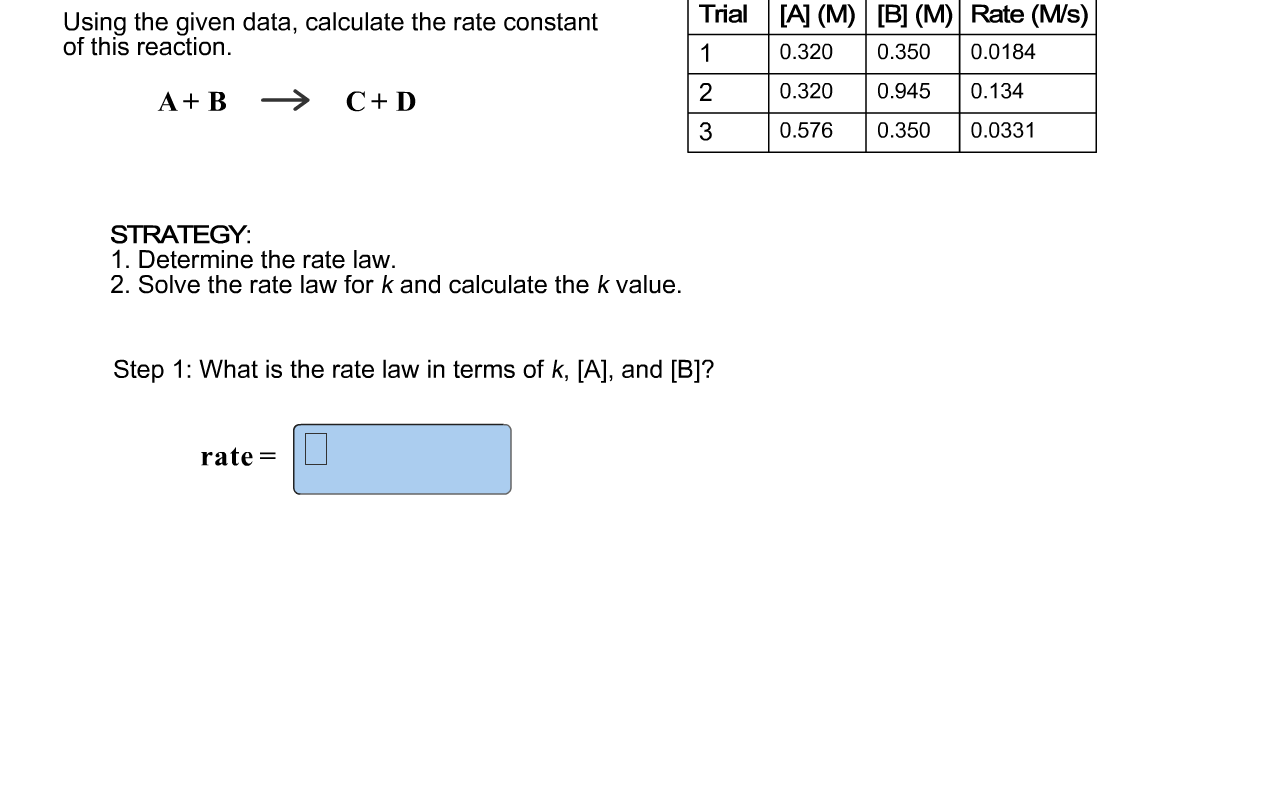 Solved Using The Given Data Calculate The Rate Constant Chegg Hot Sex Picture 6571