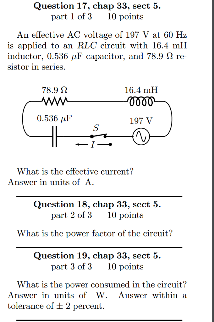 solved-an-effective-ac-voltage-of-197-v-at-60-hz-is-applied-chegg