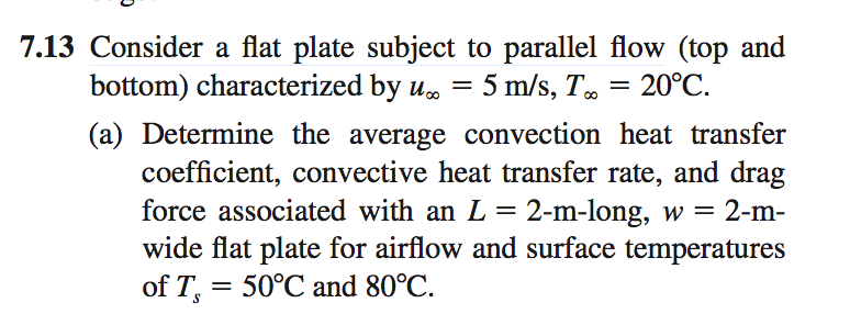 Solved Consider a flat plate subject to parallel flow (top | Chegg.com