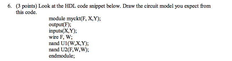 Look at the HDL code snippet below. Draw the circuit | Chegg.com