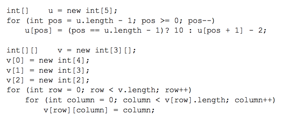 Solved int u new int 50 for (int pos u. length 1; pos 0; | Chegg.com