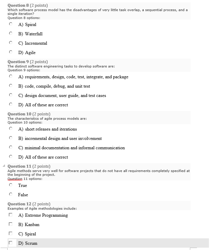 Solved Question 3 (2 points) Which of the following is not a | Chegg.com