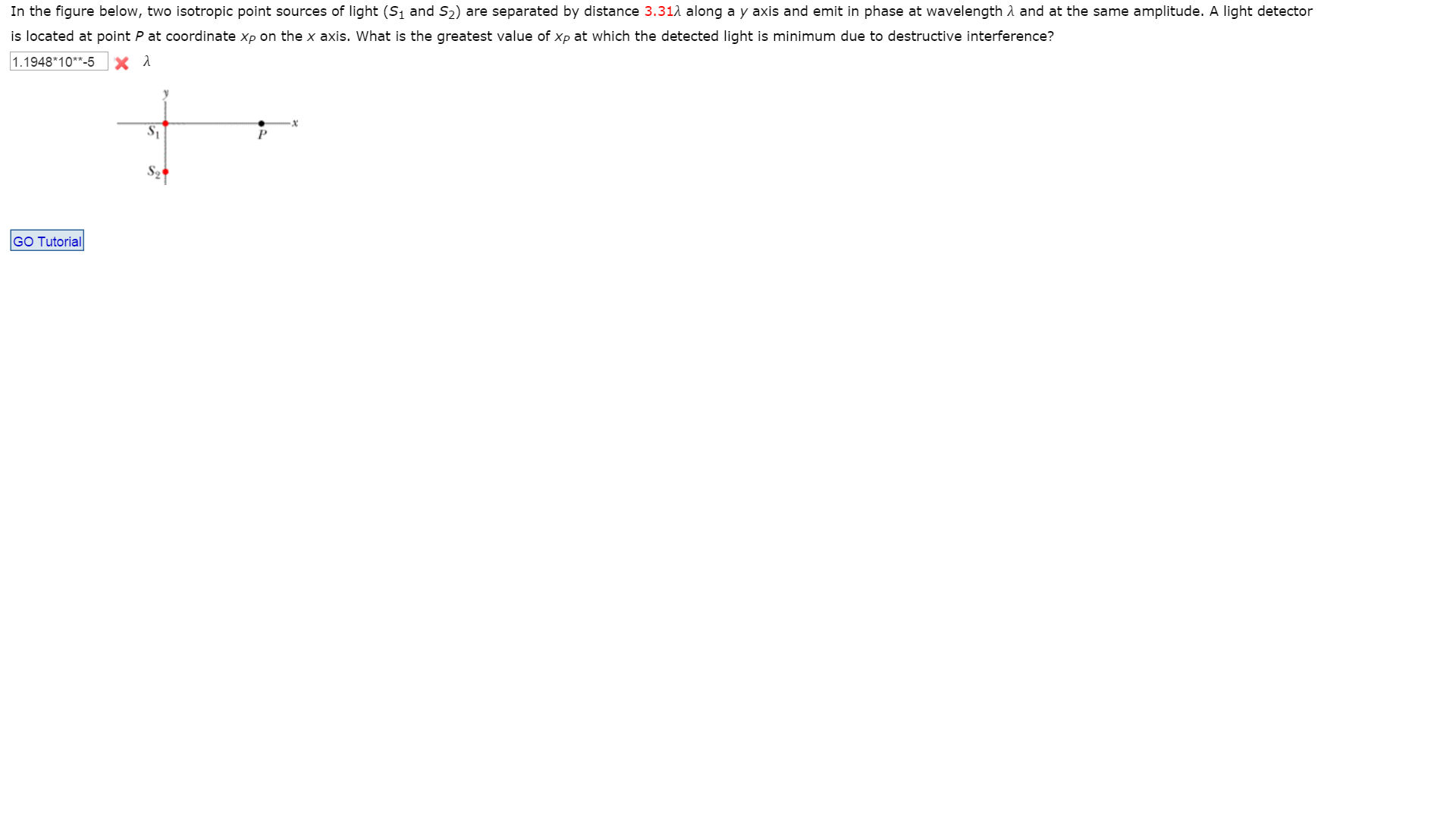 Solved In the figure below, two isotropic point sources of | Chegg.com