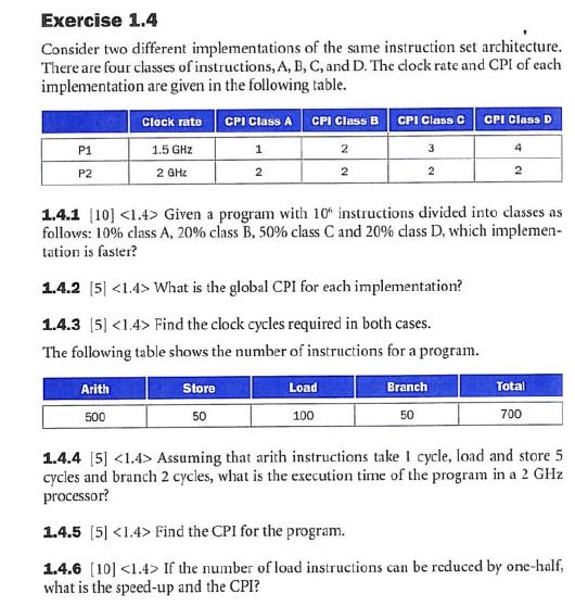 Solved Exercise 1.4 Consider Two Different Implementations | Chegg.com