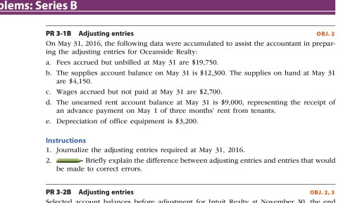 Solved On May 31, 2016, The Following Data Were Accumulated | Chegg.com