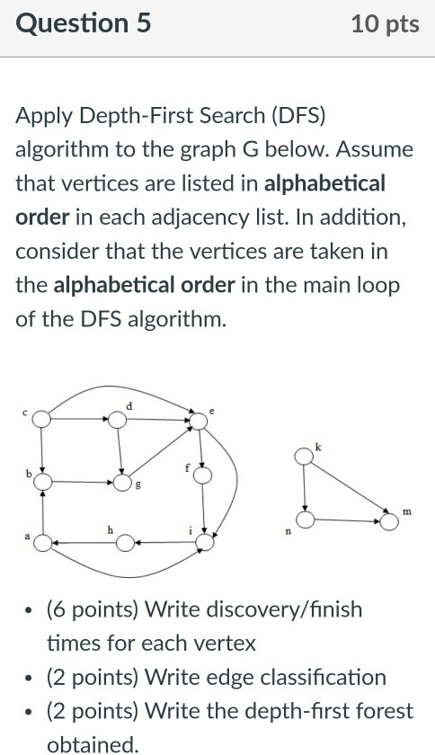 Solved Question 3 10 pts Write the pseudocode of the Prim's | Chegg.com