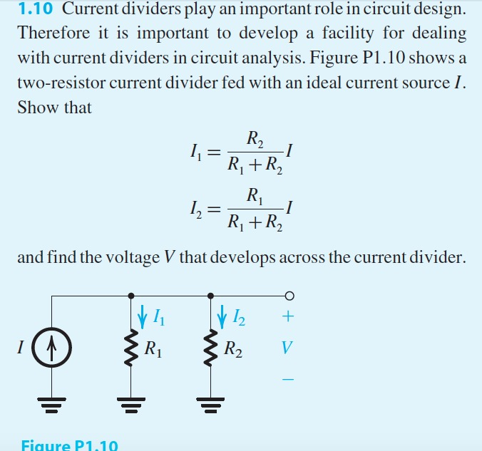 Solved 1.10 Current dividers play an important role in